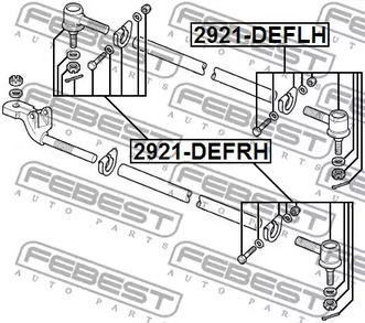 Фото 1 2921-DEFRH FEBEST Наконечник тяги рулевой правый