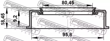 Фото 1 95ADS-81960918X FEBEST Сальник КПП