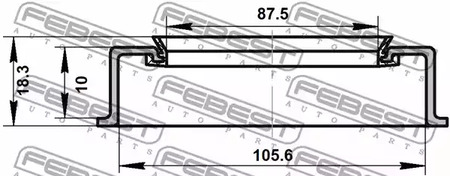 Фото 1 95ADY-881061018X FEBEST Сальник ступицы колеса