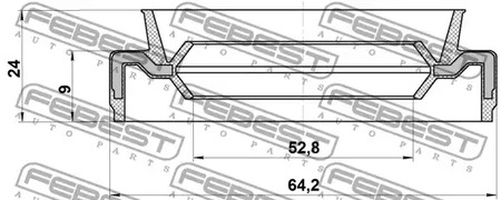 Фото 1 95EAY-54640924X FEBEST Сальник