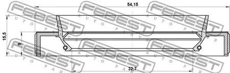 Фото 1 95HBY-34540915R FEBEST Сальник КПП