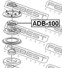 Фото 1 ADB-100 FEBEST Подшипник качения, опора стойки амортизатора