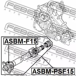 Фото 1 ASBM-F15 FEBEST Крестовина карданной передачи