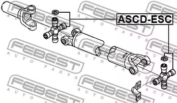 Фото 1 ASCD-ESC FEBEST Крестовина карданной передачи