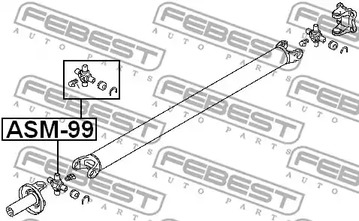 Фото 1 ASM-99 FEBEST Крестовина карданной передачи