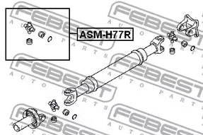 Фото 1 ASM-H77R FEBEST Шарнир, продольный вал