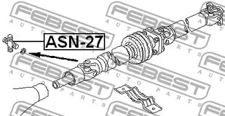 Фото 1 ASN-27 FEBEST Шарнир, продольный вал