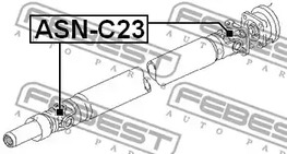 Фото 1 ASN-C23 FEBEST Шарнир, продольный вал