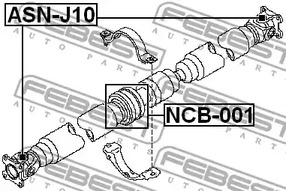 Фото 1 ASN-J10 FEBEST Шарнир, продольный вал