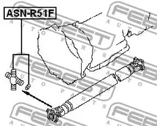 Фото 1 ASN-R51F FEBEST Вал сошки рулевого управления