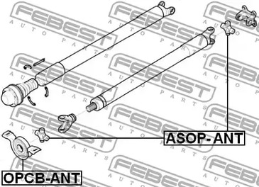 Фото 1 ASOP-ANT FEBEST Шарнир, продольный вал