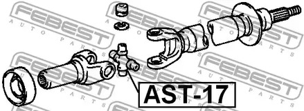 Фото 1 AST-17 FEBEST Шарнир, продольный вал