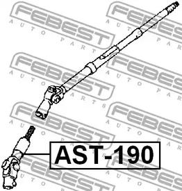 Фото 1 AST-190 FEBEST Вал карданный