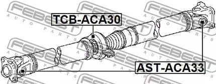 Фото 1 AST-ACA33 FEBEST Крестовина карданной передачи