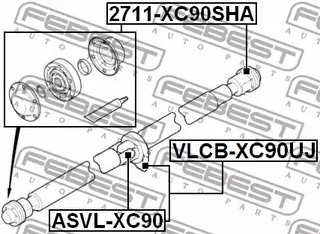 Фото 1 ASVL-XC90 FEBEST Крестовина карданной передачи