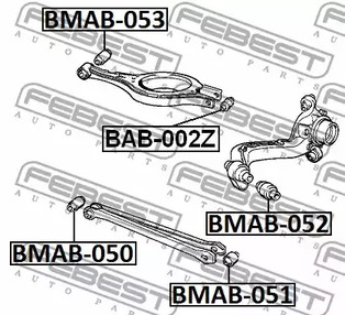 Фото 1 BAB-002Z FEBEST Сайлентблок