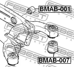 Фото 1 BMAB-007 FEBEST Сайлентблок подвески левый