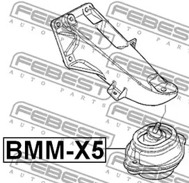 Фото 1 BMM-X5 FEBEST Опора двигателя