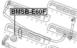 Фото 1 BMSB-E60F FEBEST Втулка стабилизатора подвески левый