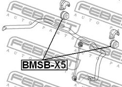 Фото 1 BMSB-X5 FEBEST Втулка стабилизатора