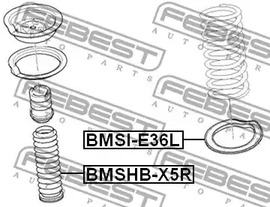 Фото 1 BMSI-E36L FEBEST Прокладка пружины