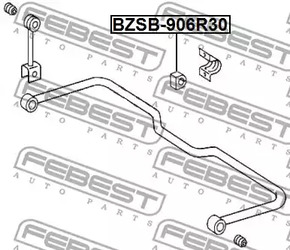 Фото 1 BZSB-906R30 FEBEST Втулка, стабилизатор