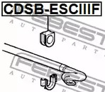 Фото 1 CDSB-ESCIIIF FEBEST Опора, стабилизатор