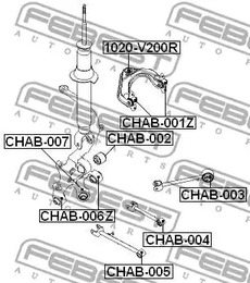 Фото 1 CHAB-001Z FEBEST Сайлентблок