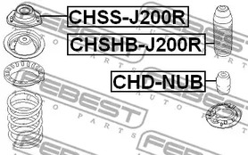 Фото 1 CHSHB-J200R FEBEST Защитный колпак / пыльник, амортизатор