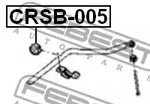 Фото 1 CRSB-005 FEBEST Опора, стабилизатор