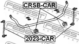 Фото 1 CRSB-CAR FEBEST Опора, стабилизатор