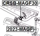 Фото 1 CRSB-MAGF30 FEBEST Втулка, стабилизатор