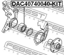 Фото 1 DAC40740040-KIT FEBEST Подшипник ступицы