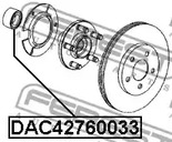 Фото 1 DAC42760033 FEBEST Подшипник ступицы колеса