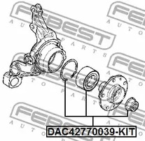 Фото 1 DAC42770039-KIT FEBEST Комплект подшипника ступицы колеса