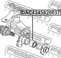 Фото 1 DAC4345820037 FEBEST Подшипник ступицы колеса
