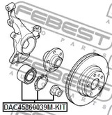 Фото 1 DAC45860039M-KIT FEBEST Комплект ступичных подшипников