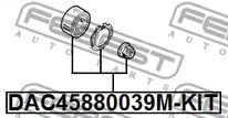 Фото 1 DAC45880039M-KIT FEBEST Комплект подшипника ступицы колеса