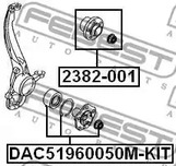 Фото 1 DAC51960050M-KIT FEBEST Подшипник ступичный