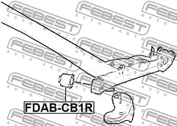 Фото 1 FDAB-CB1R FEBEST Втулка, балка моста