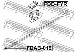 Фото 1 FDD-FYR FEBEST Листовая рессора, дополнительная рессора