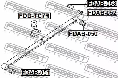 Фото 1 FDD-TC7R FEBEST Отбойник рессоры задней