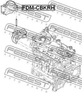 Фото 1 FDM-CBKRH FEBEST Опора двигателя