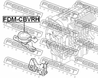 Фото 1 FDM-CBVRH FEBEST Опора двигателя