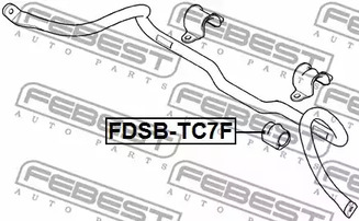 Фото 1 FDSB-TC7F FEBEST Втулка переднего стабилизатора