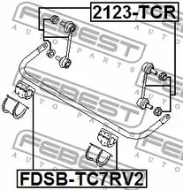 Фото 1 FDSB-TC7RV2 FEBEST Втулка заднего стабилизатора