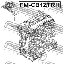 Фото 1 FM-CB4ZTRH FEBEST Опора двигателя