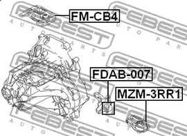 Фото 1 FM-CB4 FEBEST Опора кпп