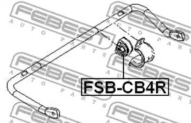 Фото 1 FSB-CB4R FEBEST Втулка стабилизатора