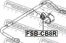 Фото 1 FSB-CB8R FEBEST Втулка заднего стабилизатора